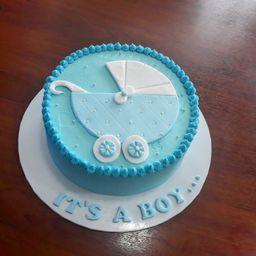 Buttercream Mini Round Ribbon Cake with Fondant decorations